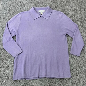 Vintage 90s Luxury‎ Blend Anna Gray Cashmere Pullover Sweater Grandma Wool Silk